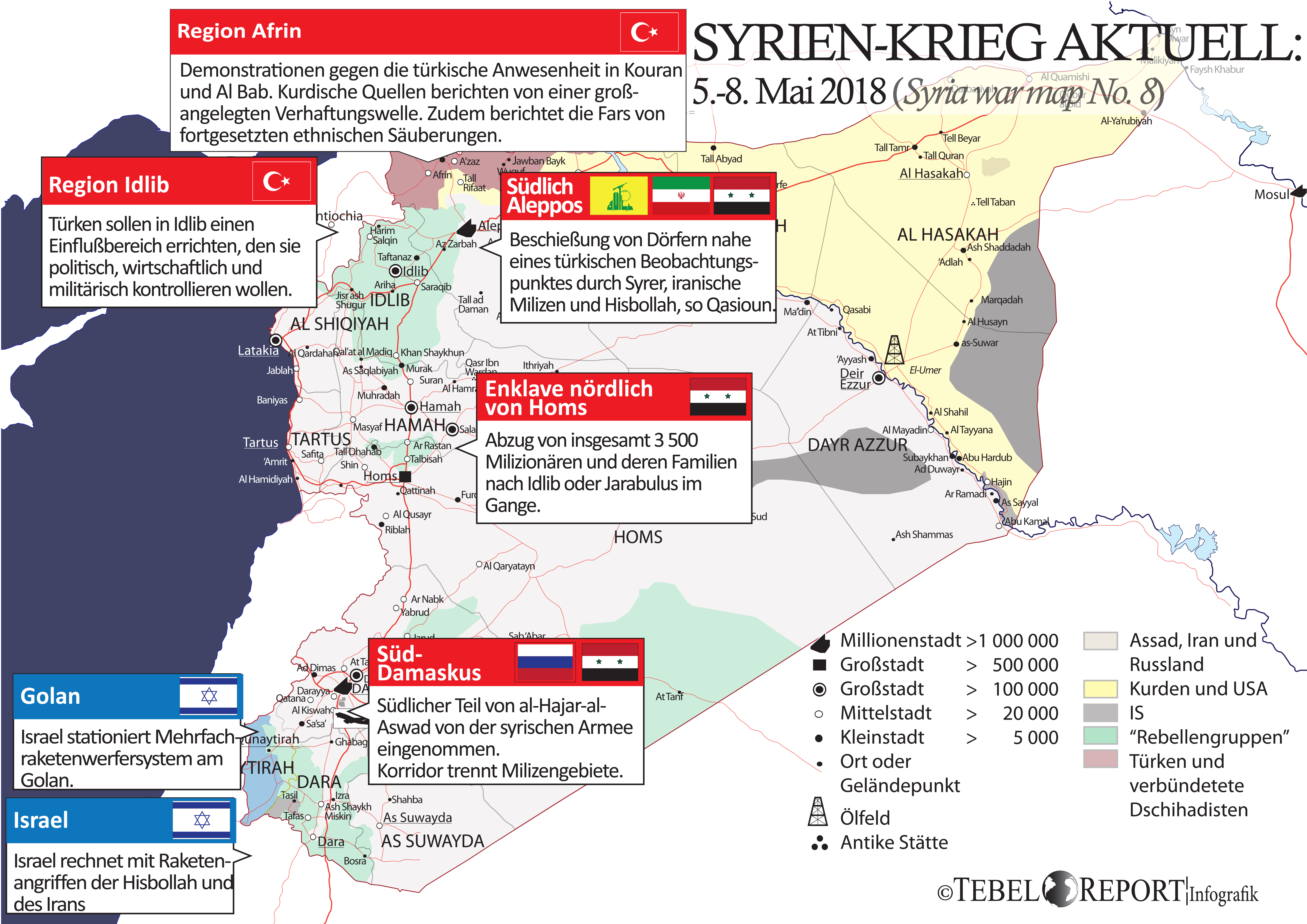 Tebel-Report ¦ Infografik : Syrien-Krieg Aktuell (Syria War Map) Nr. 8 ...