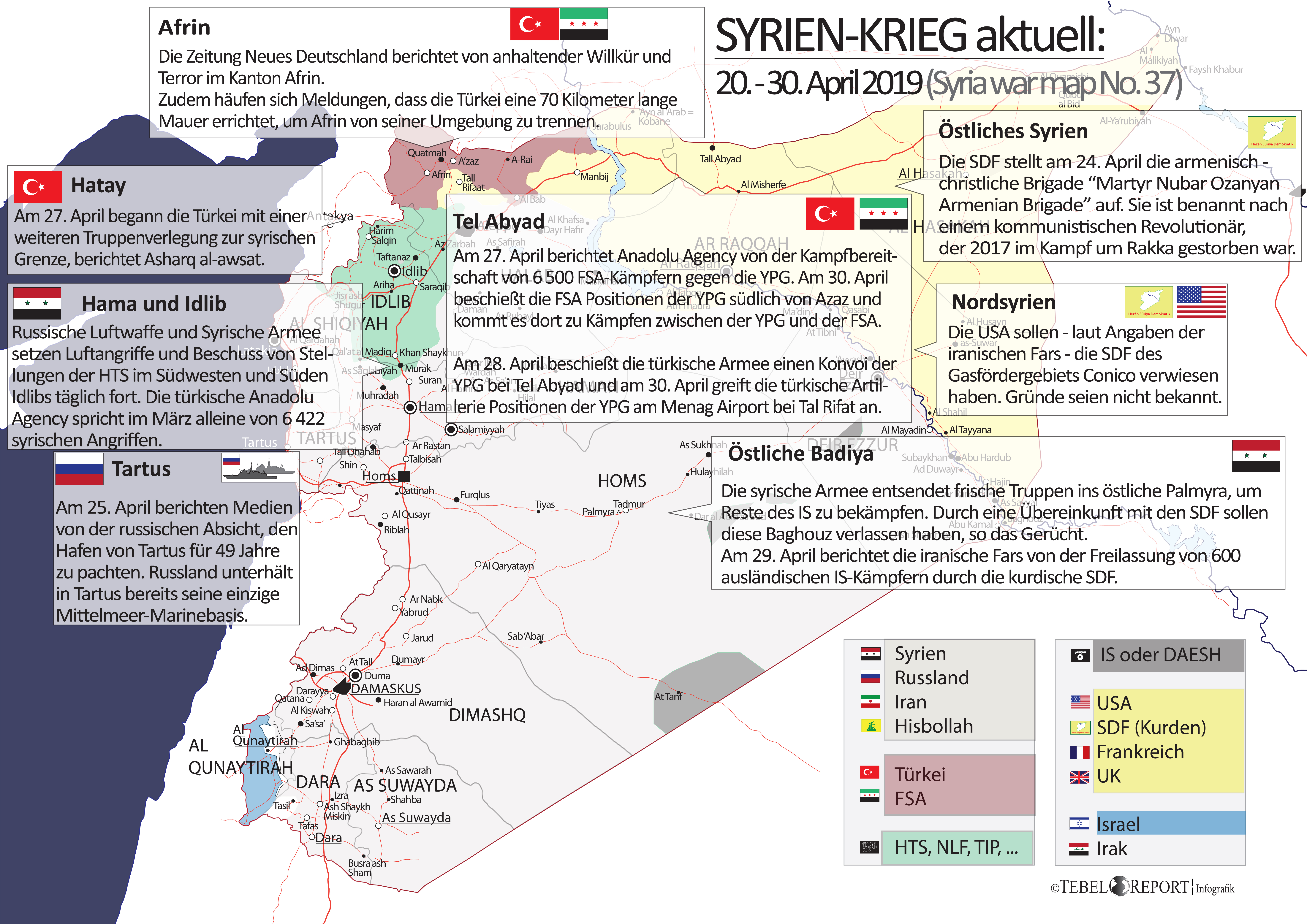 Infografik : SYRIEN-KRIEG AKTUELL (Syria War Map) Nr. 37, 20. – 30 ...